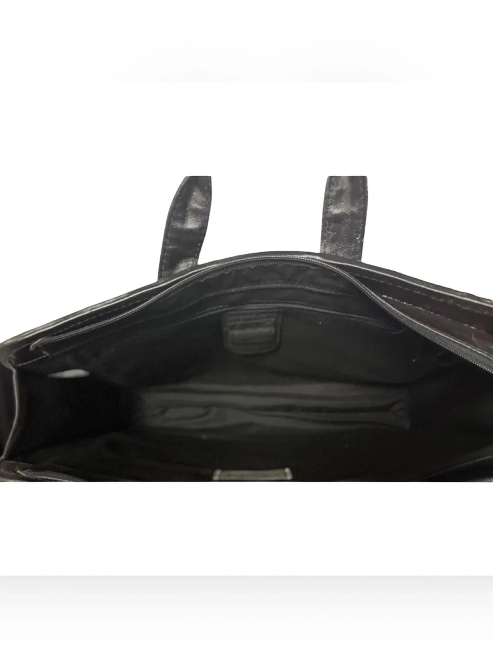 Vintage Pelle Studio Wilsons Black Leather Briefcase Messenger Laptop Bag 16x12